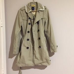 Gap piped collar trench coat